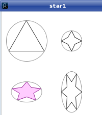 3, 4, 5, and 6-sided stars