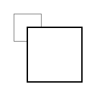 gray square scaled up to double size